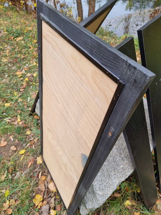 Mobila set 3 piese mobilier 1x CUIER + 2x OGLINZI MARI - culoare WENGE