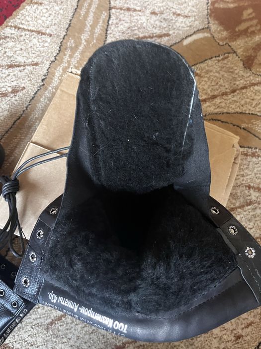 Берцы зимние кожаные