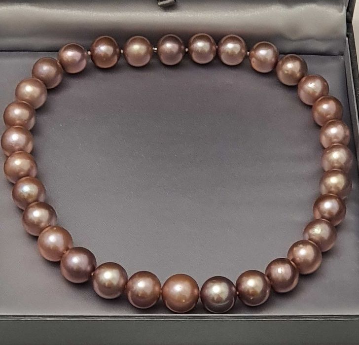 colier perle naturale edison 15mm si aur 14k