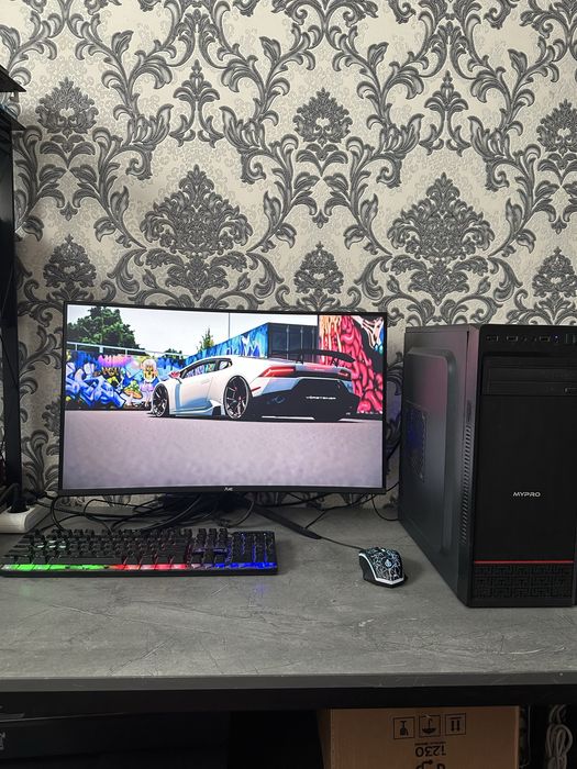 Игровой комплект монитор + компьютер + переферия