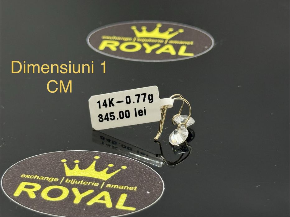 Bijuteria Royal : Cercei AUR NOU 14K / 0.77 GR