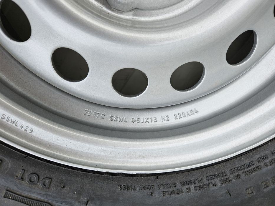 Roata completa SECURITY 155 R13C, 91N, Janta 4.5Jx13, 4/57/100, ET30