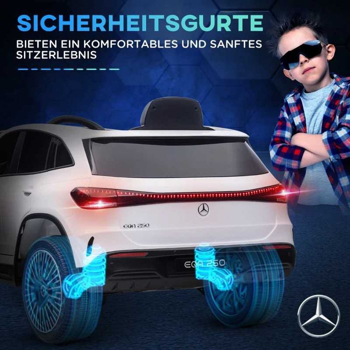 Електрическа детска количка HOMCOM, лицензирана за Mercedes-Benz EQA