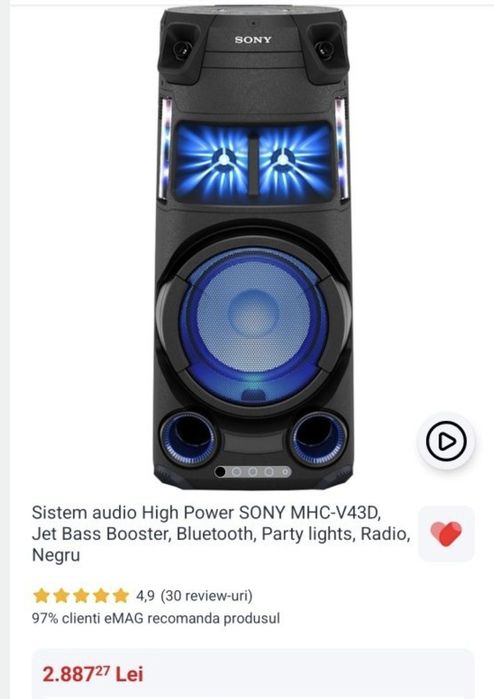 Boxă Sony MHC V43 D