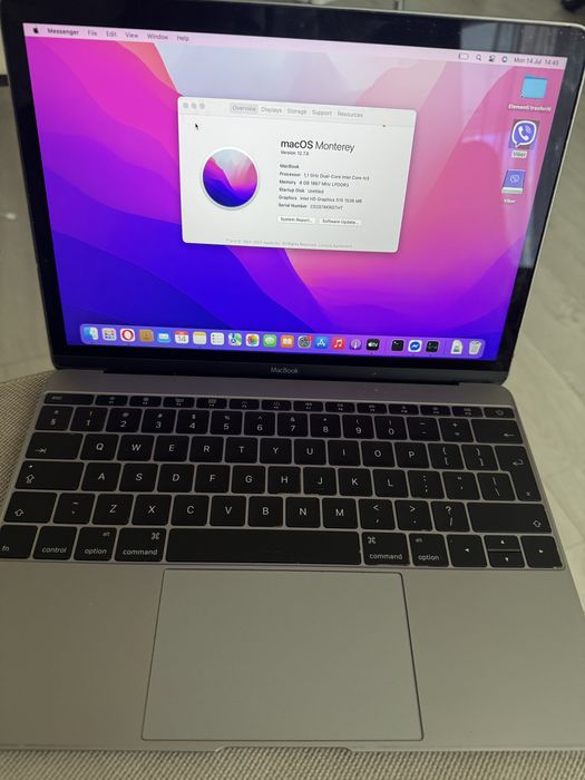 MacBook 12 Retina 2017 / m3 / 8GB / 256GB SSD