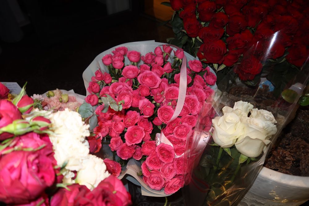 Свежий букет розы