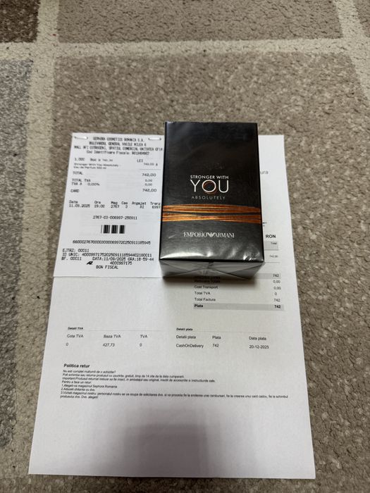 Parfum Armani Stronger With You Absolutely sigilat