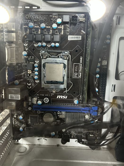 Комплект Мат.плата+ проц+ озу+ корпус