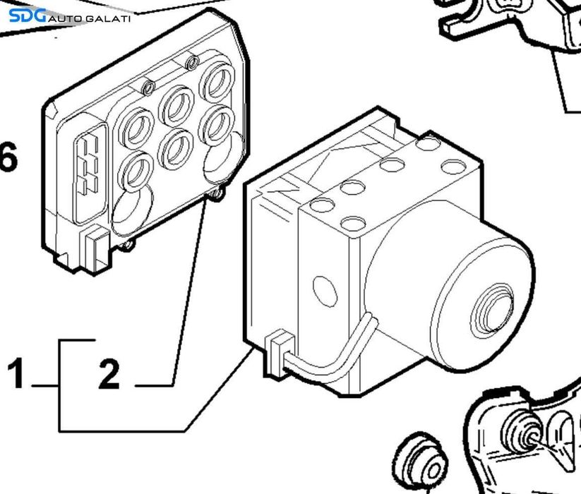 Unitate Modul Pompa ABS Fiat Doblo 2001 - 2010 Cod 51822702 [X4292]