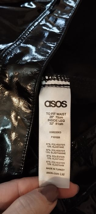Pantaloni din vinilin Asos Denim 28