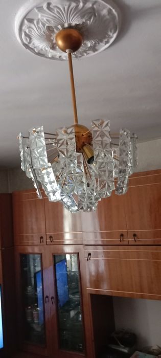 Люстра хрусталь с золотом