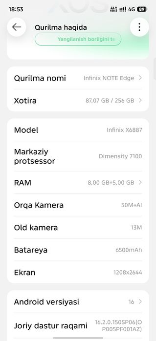 Infinix note edge