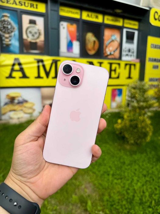iPhone 15 / 128GB / Roz / Baterie 100%  - Impecabil