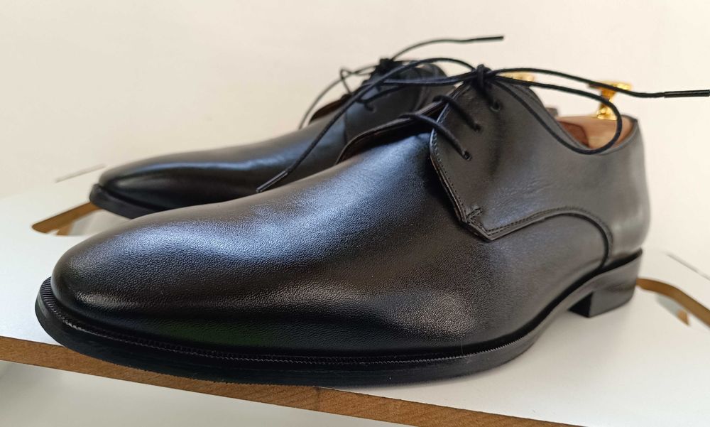Pantofi derby 44 plain toe Gordon & Bros piele naturala moale