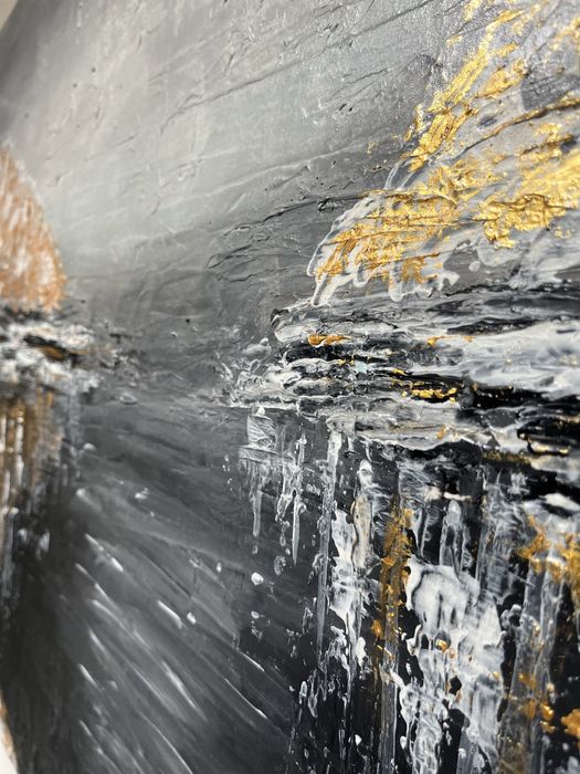 Tablou peisaj abstract pictat in acrilic