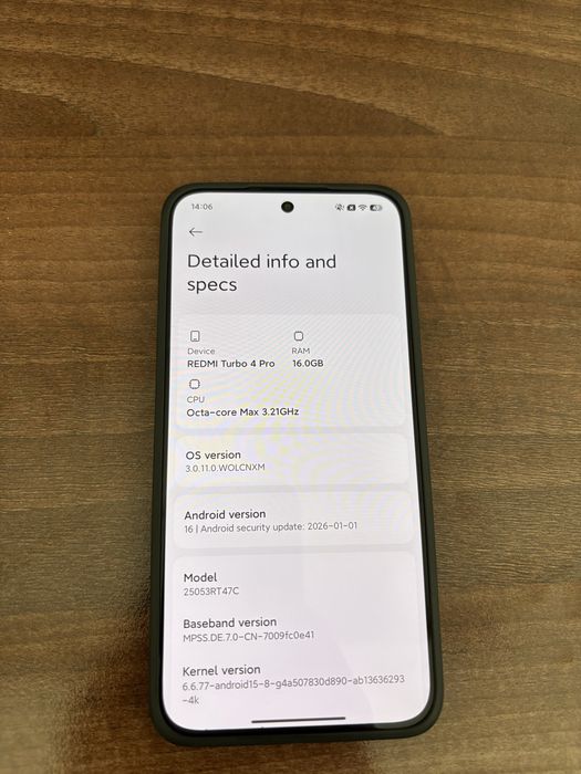 Redmi Turbo 4 Pro 16/512 black