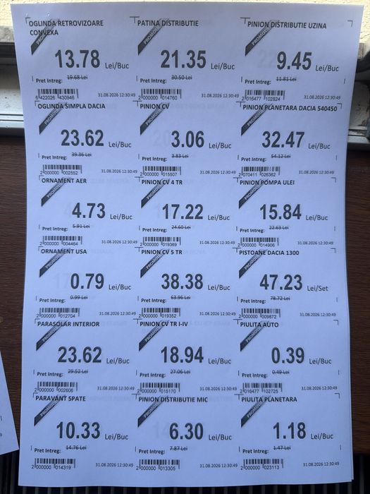Piese Auto vechi Dacia,Matiz, Tico 1300,Papuc Cielo