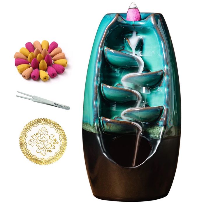 Arzator ceramic pentru conuri parfumate - 120 conuri — aromaterapie