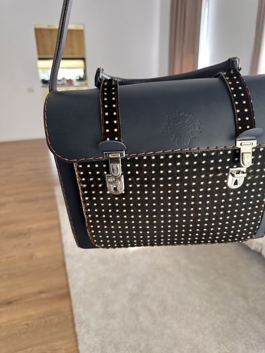 Geanta piele+blana Tania Gonzales