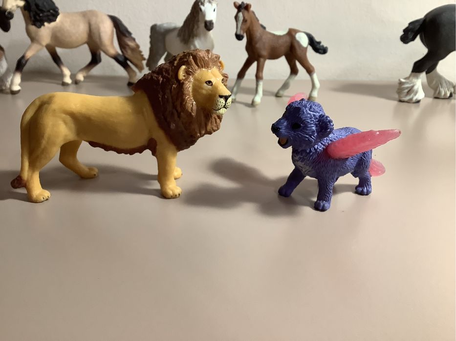 Animale, figurine, cal, magar, leu Schleich, Papo