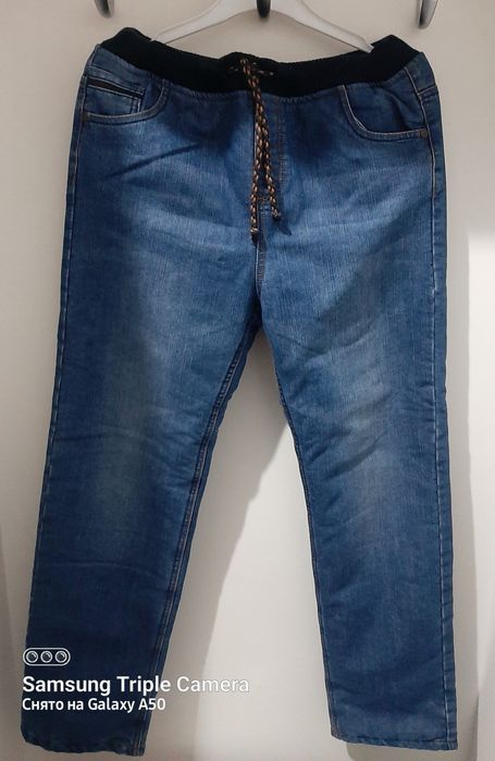 Брюки  джинсовые  теплые  с  начесом  детские