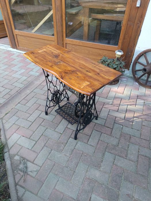 Masa , birou sau suport lavoar - Blat lemn masiv