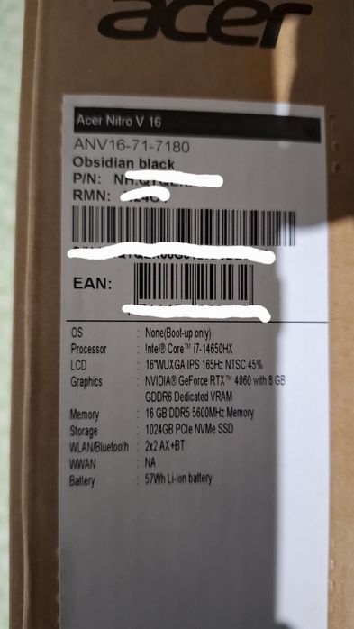 Laptop Gaming / Acer Nitro V16