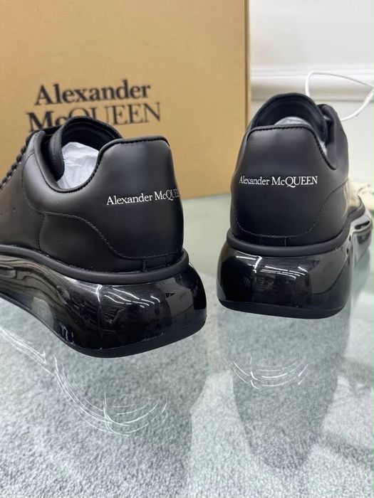 Adidasi Alexander MCQUEEN premium black full negri din piele naturala cu talpa silicon