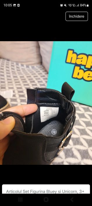 Ghete Fete Noi Toamna-Primavara, Fermoar, Piele întoarsă Marimea 28, H