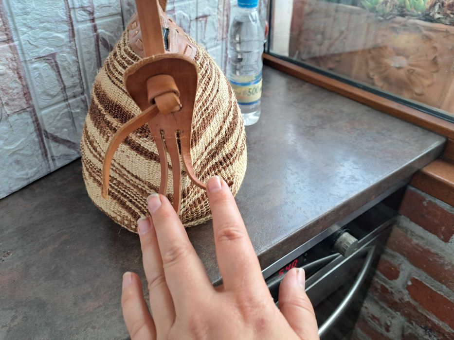 дамска чанта,плетена,лятна кошница,торба