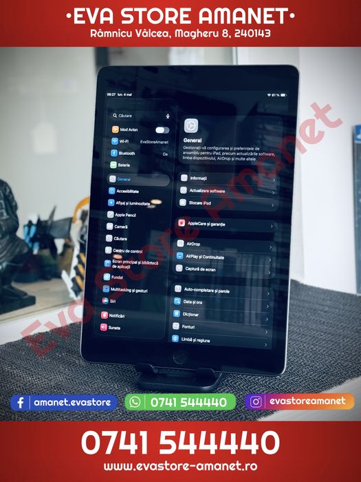 Tableta 10.2” Retina Apple iPad Gen 9 A2602 Space Gray 64GB WiFi