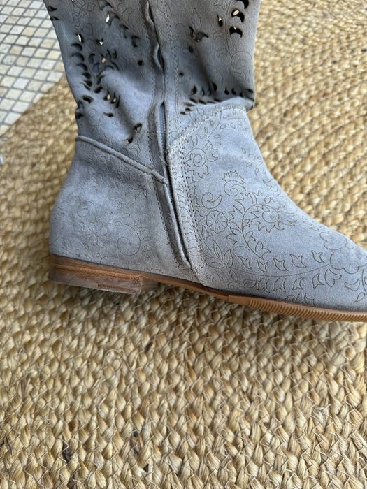 Сапоги замша