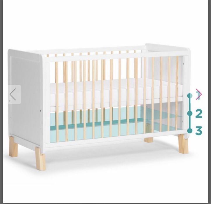 Дървена кошара Kinderkraft с матрак