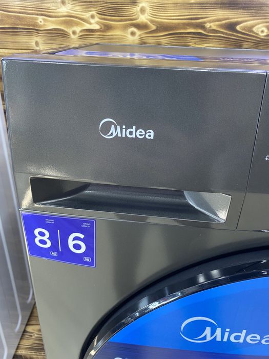 Стиральная машина 8/6 кг / Midea  MF200D80WB / T-C / Инверторный мотор