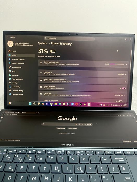 ASUS ZenBook Duo 14 – i5 11th Gen / 16GB RAM / 2 ECRANE / SUPER OFERTĂ