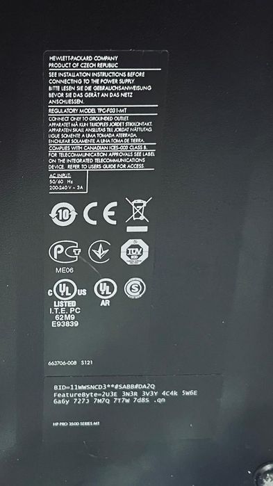 Компьютер hp pro 3500 series