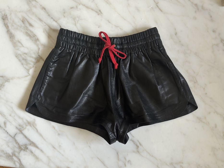 Кожаные шорты Celine