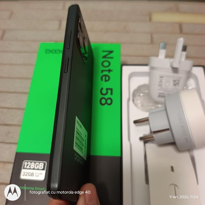 Tel DOOGEE Note 58, 4+8/128 gb,  din sept 2025, ușor negocia