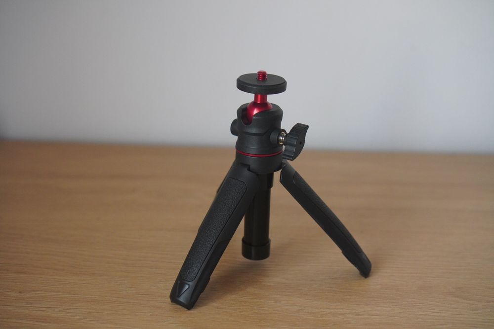 Mini trepied / selfiestick, adaptor telefon, metal, nou