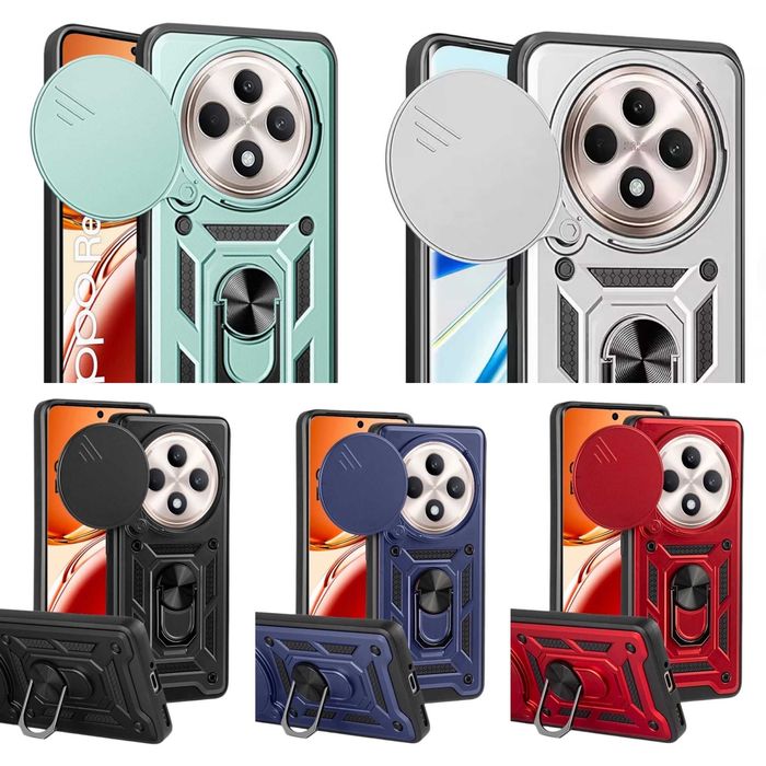 Husa hybrid Armor cu inel pentru Oppo Reno12 F 5G / Oppo Reno 12 F 5G