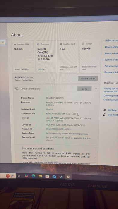 pc gaming plus setup monitor 144 hz curbat samsung  mosue tastatura