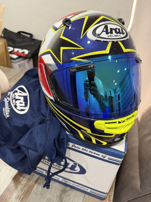 Каска за мотоциклет Arai Quantic Star Stripes Yellow