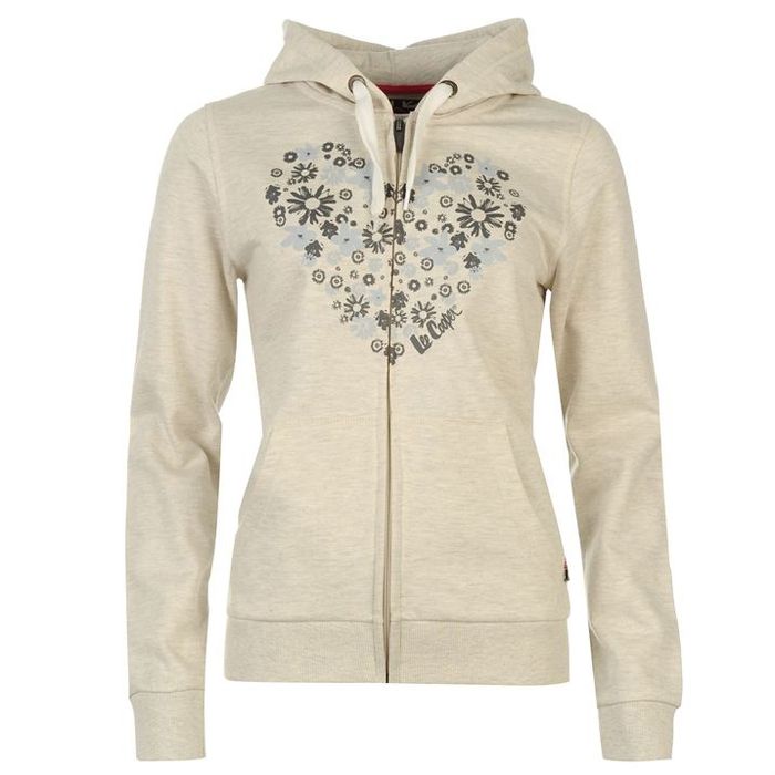 Спортна дамска блуза с дълъг ръкав с щампа"Lee Cooper"в розово,лилаво