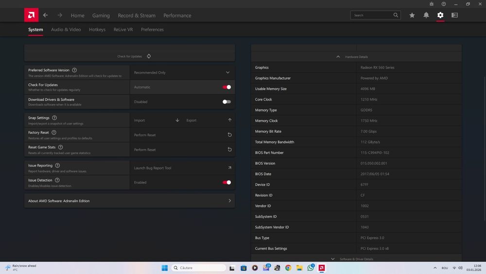 Placă video RX560 4G