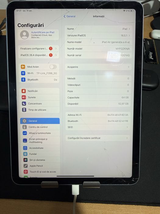 Ipad AiR 4th gen 64gb wiFI — FISURAT