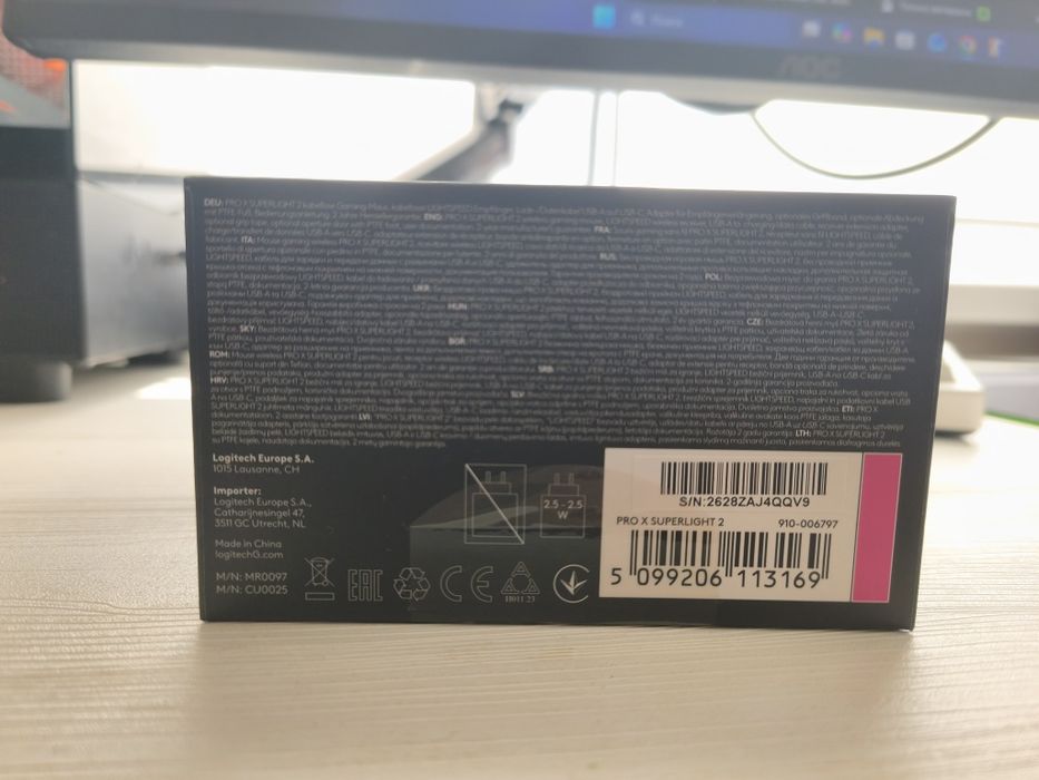 Новая мышка logitech g pro superlight 2 не вскрытая