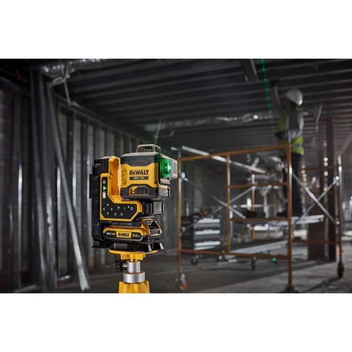 Лазерен нивелир DeWalt DCLE34035D1, 18V, 3 x 360°, зелен