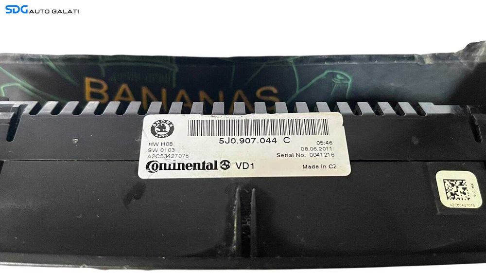 Panou Modul Unitate Comanda AC Aer Conditionat Clima Climatronic Skoda Fabia 2 2007 - 2015 Cod 5J0907044C [LC0659]