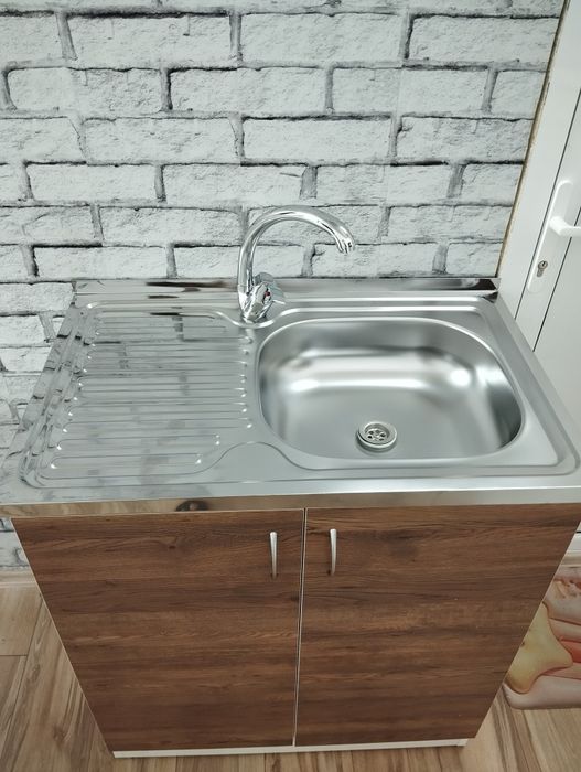 Шкаф с мивка +батерия+сифон