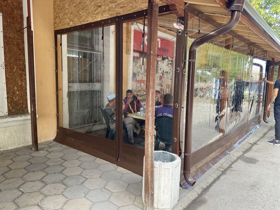 Ветроупорни завеси кристал винил PVC тенти сенници брезент найлон